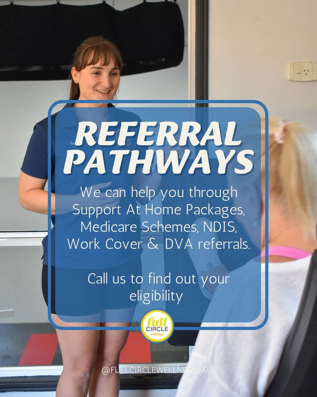 We make accessing care simple.

Our team can support you through Support at Home Packages, Medicare schemes, NDIS, WorkCover, and DVA referrals. We&rsquo;ll help you understand your options, navigate eligibility, and ensure you receive the services y