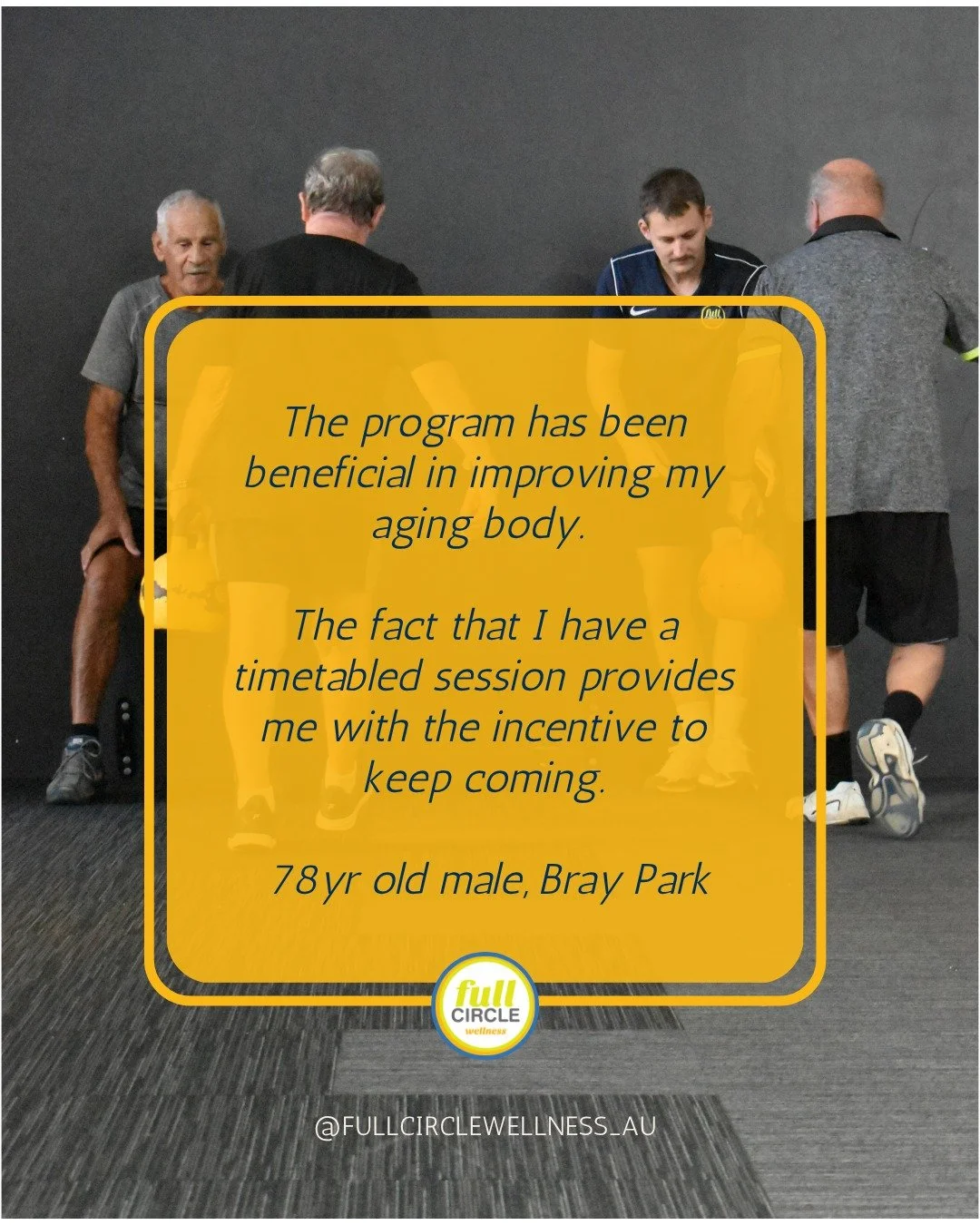 Staying consistent is what makes the difference 💪

&ldquo;The program has been beneficial in improving my aging body. The fact that I have a timetabled session provides me with the incentive to keep coming.&rdquo;

Consistency is key when it comes t