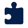 Ein einzelnes, blaues Puzzlestück