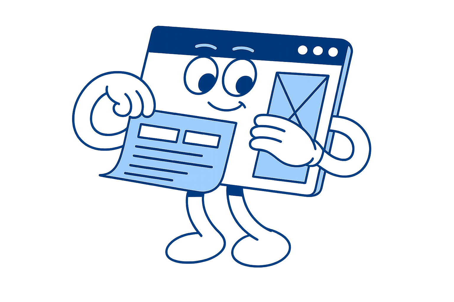 Eine Illustration einer Webseite