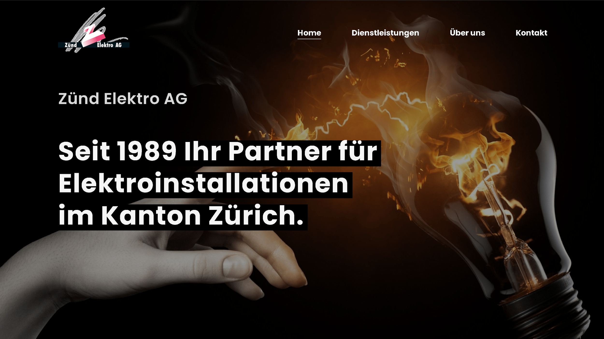 Webseite für Zünd Elektro AG