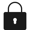 Bild zeigt einen schwarzen Schloss-Symbol
