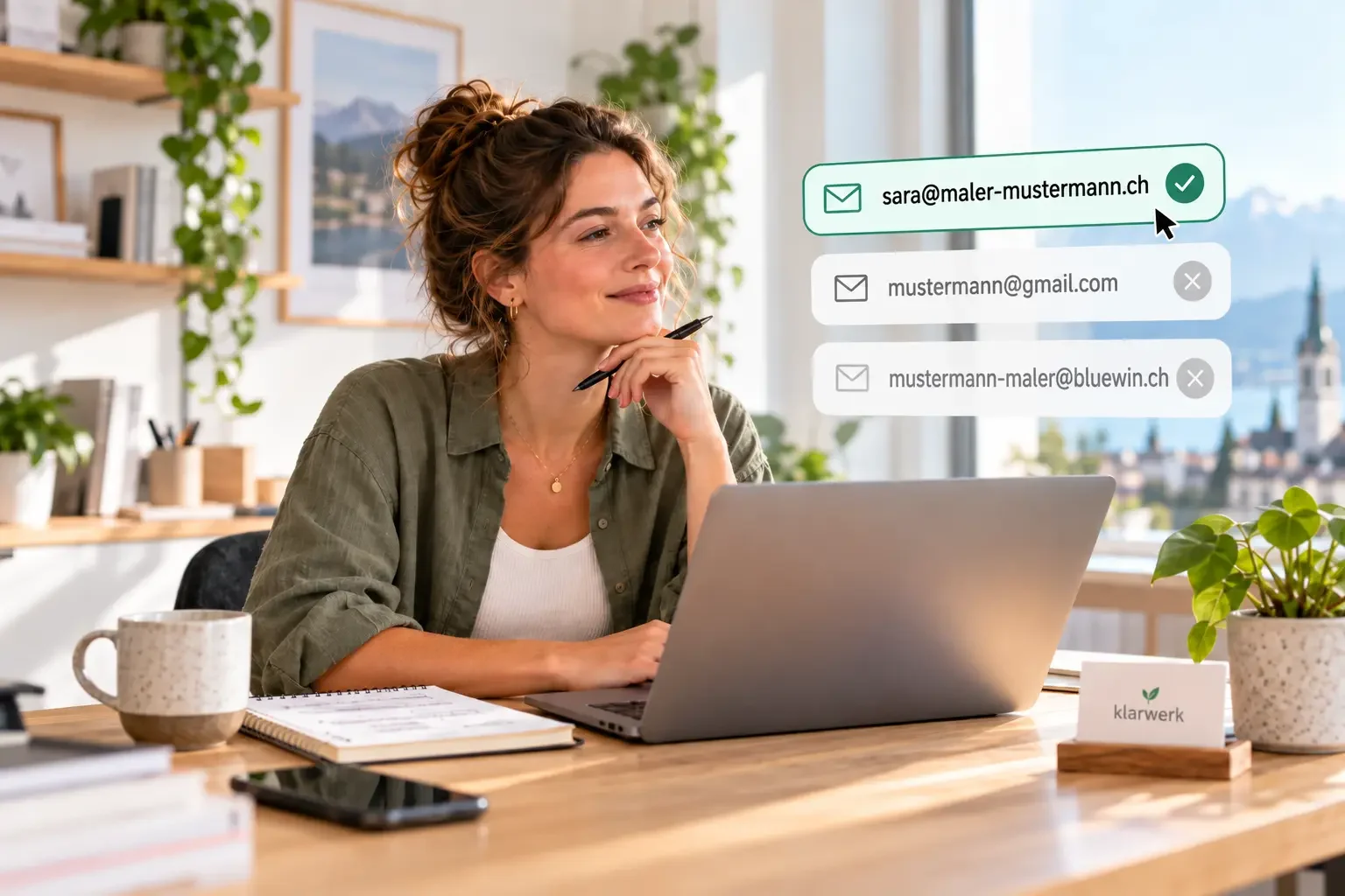 E-Mail Adresse für Unternehmen auswählen