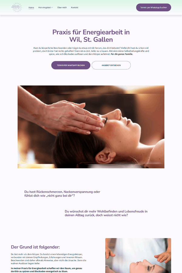 Webseite für Energetikerin aus Wil