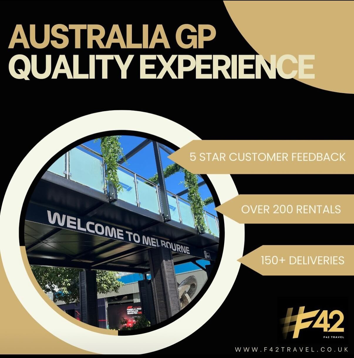 The Australian GP is a long way from home for a lot of us, but that didn&rsquo;t stop F42 from being able to provide over 200 rentals without a hitch 👌

The meticulous planning behind the scenes meant that our customers experienced a journey that wa