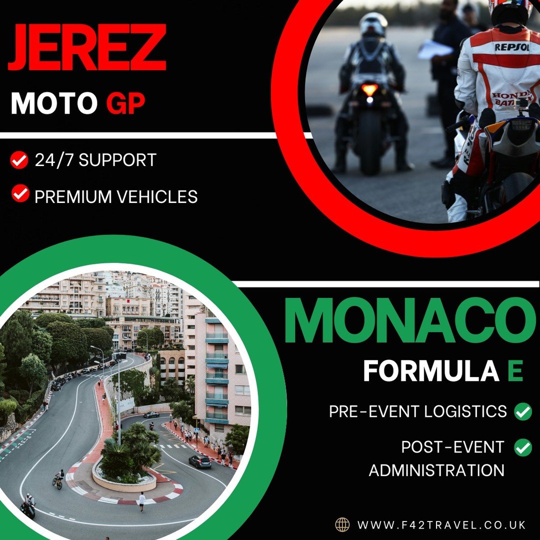 This week we simultaneously provided our services for both the Formula E Monaco and the Moto GP Jerez grand prix without a hitch from the quality of vehicles, the seamless service, and the VIP treatment. 🏁

Next week it continues with Heidi hopping 