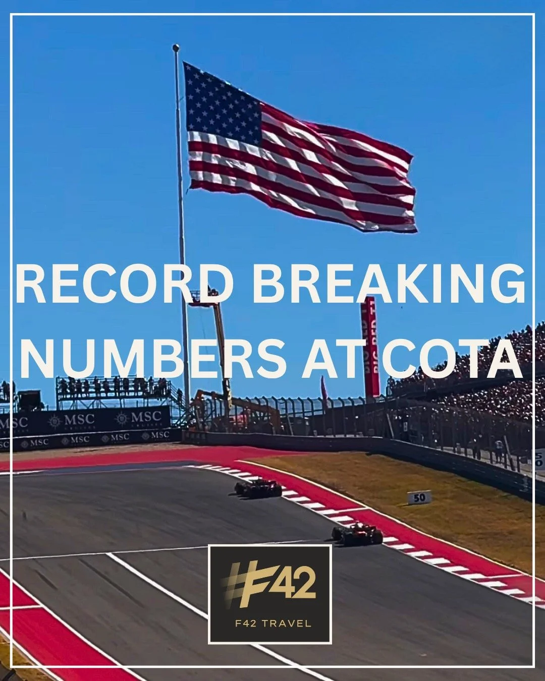 5 must be a lucky number in the lone-star state as Lewis Hamilton wasn’t the only star breaking records at COTA this weekend… F42 is proud to have completed a huge 505 rentals for the event – our biggest Texas race ever and second