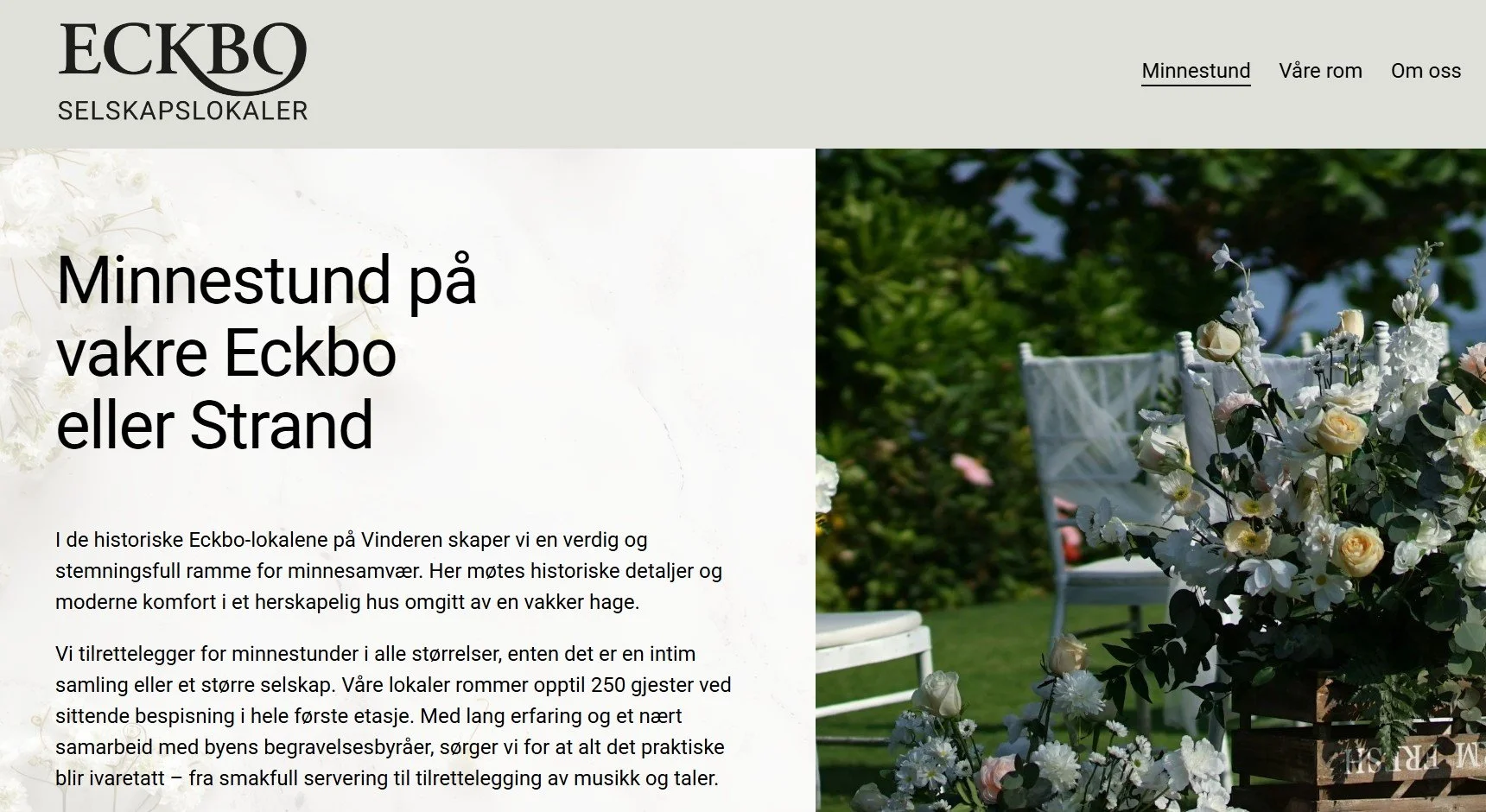 Portfolio Eckbo selskapslokaler - Monica Sæther