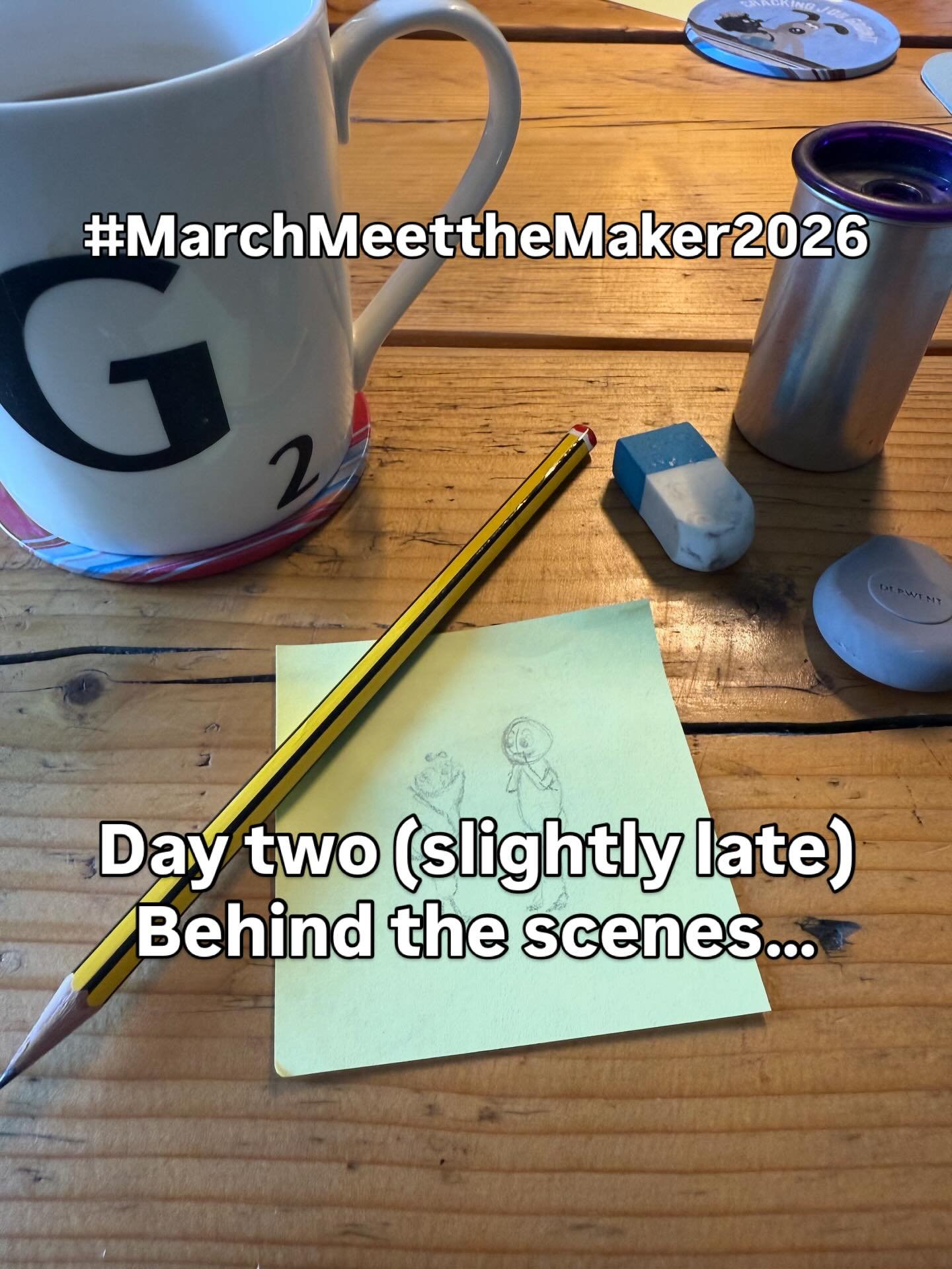 @marchmeetthemaker Day two - Behind the Scenes

Really late to post here after a manic 10 days.

I have realised from this post that my studio space never looks this tidy, so I might add some more pictures at the end of a day instead if the start to 