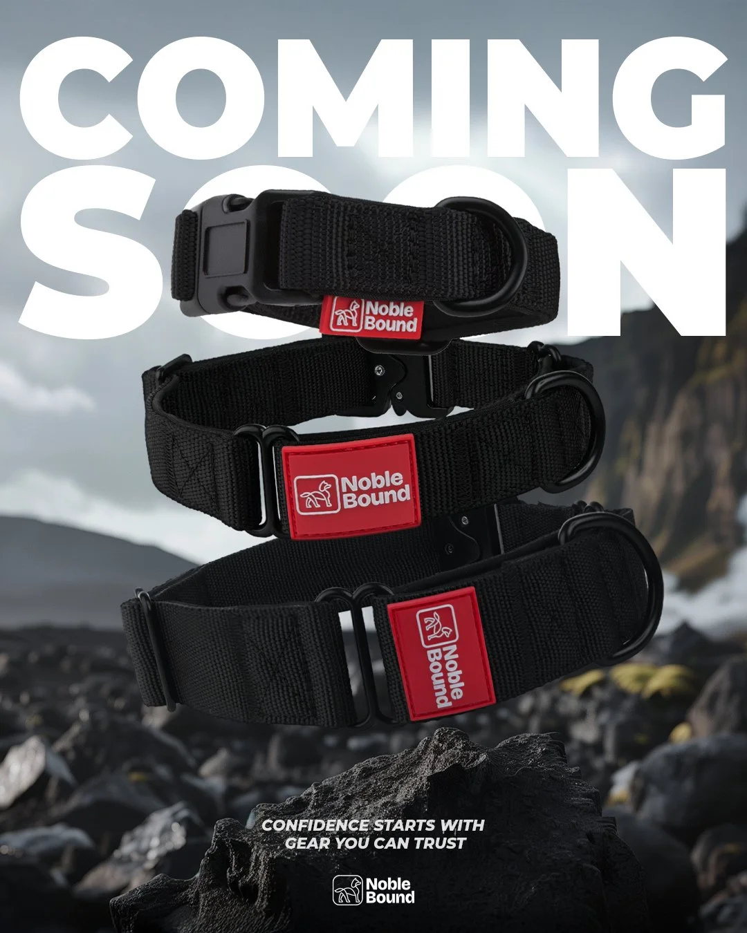 🚨 Neste uke skjer det!⁠
⁠
Etter m&aring;neder med testing, justering og samarbeid med oss i Norsk Hundehvisker, er Noble Bound endelig klar for lansering.⁠
⁠
Dette er hundeutstyr for deg som vil ha mer enn bare et b&aring;nd 🖤⁠
⁠
Utviklet for bedre