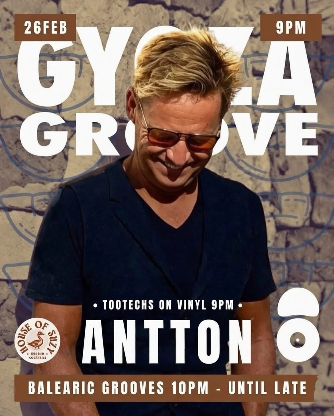 🥟 Gyoza Groove ŵ Tony Wristen aka Antton & Tootechs from 9pm 🥟