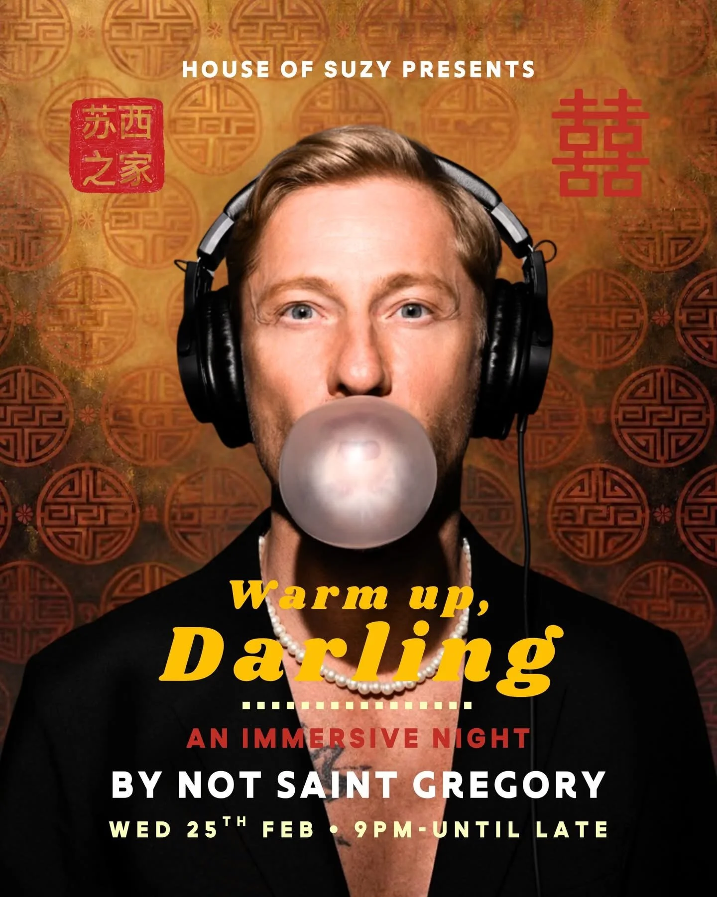 WARM UP, DARLING 🥂 An immersive Wednesday night curated by Not Saint Gregory