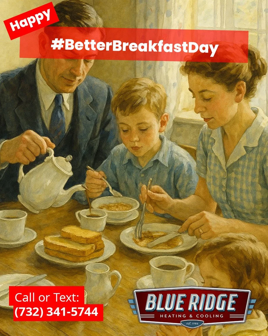 Start the day right&mdash;it&rsquo;s #BetterBreakfastDay! 🍳🥓 Enjoy your morning routine in total comfort with Blue Ridge HVAC keeping your home cozy. ❄️🔥 #BlueRidgeCares