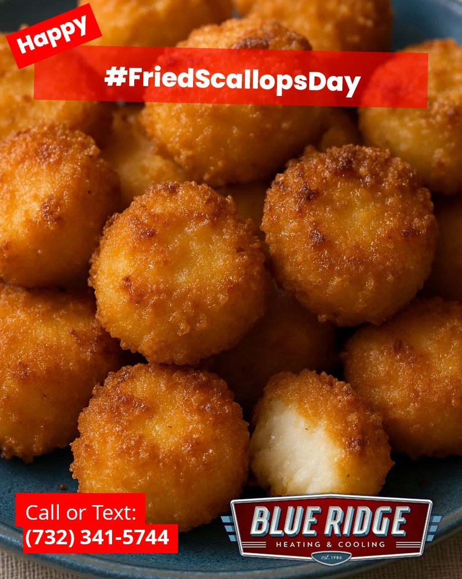 Seafood lovers, rejoice - it&rsquo;s #FriedScallopsDay! While you&rsquo;re cooking up a feast, we&rsquo;ll make sure your kitchen stays cool and your home stays comfy. 🐚❄️ #BlueRidgeHVAC