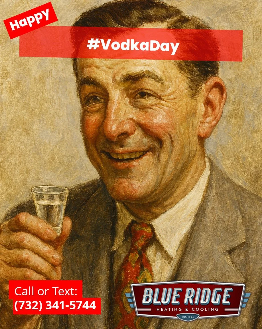 Cheers to #VodkaDay! 🥂 Whether shaken or stirred, enjoy your evening with cozy indoor temps and reliable HVAC. #BlueRidgeHVAC
