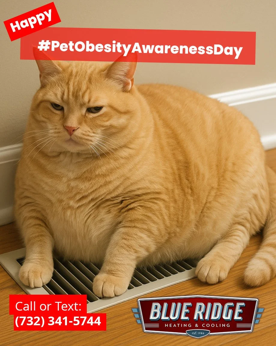 When the cat claims the AC vent as &lsquo;his spot&rsquo;&hellip; 🐱❄️
Happy #PetObesityAwarenessDay! Keep your pets comfy AND healthy with clean air and reliable HVAC. 🐾 #BlueRidgeCares #HVACLife