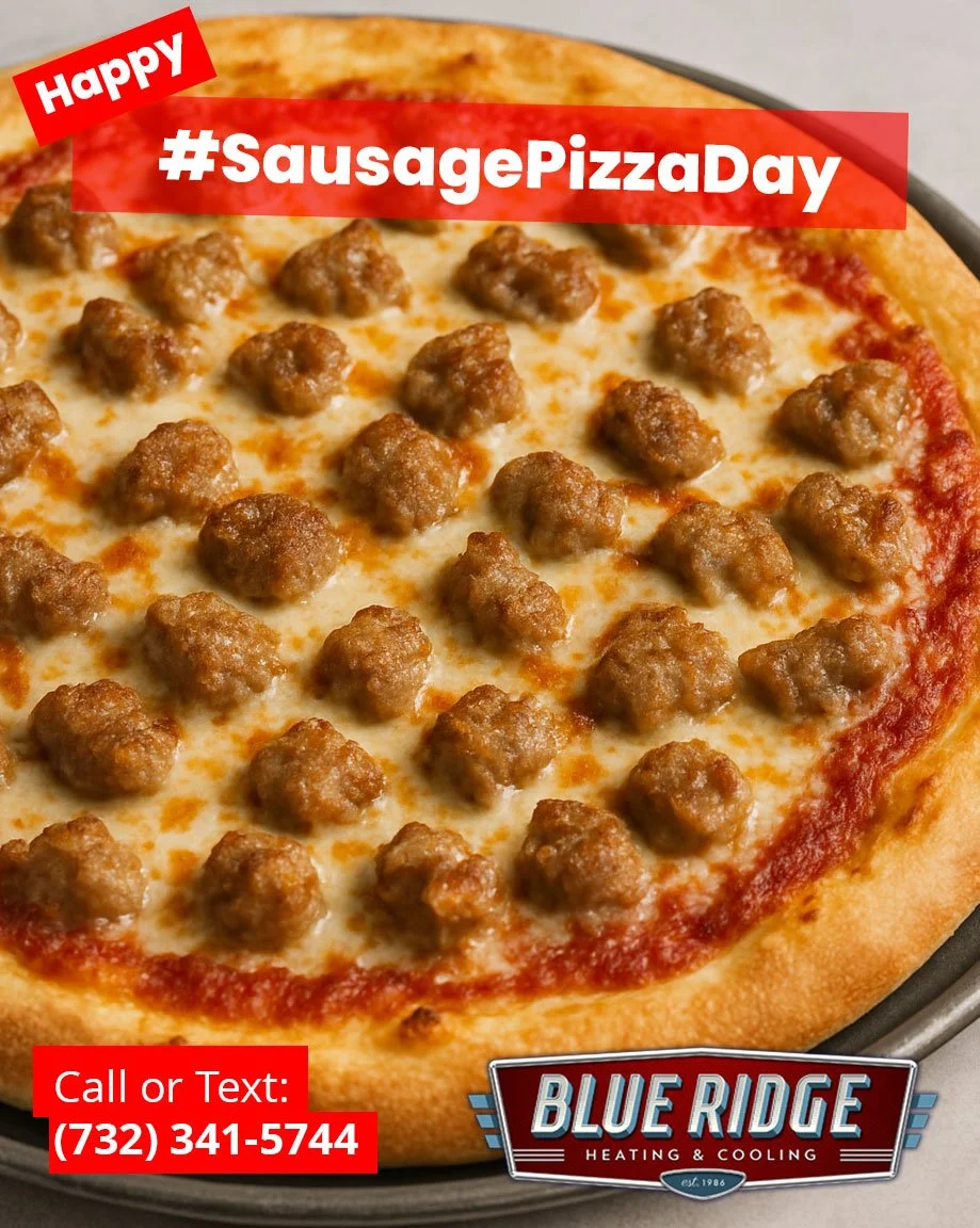 Pizza night! #SausagePizzaDay is the excuse you need. Enjoy every slice in a home that&rsquo;s just right&mdash;not too warm, not too cool. #BlueRidgeCares