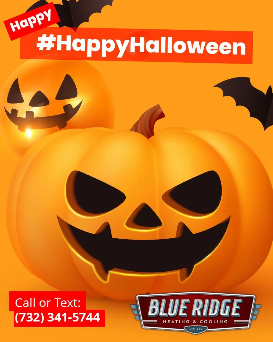 Don&rsquo;t let scary energy bills haunt your home this Halloween. 👻🎃 Keep things cozy and efficient with Blueridge HVAC. ❄️🔥 #HappyHalloween #BlueRidgeCares #HVACLife
