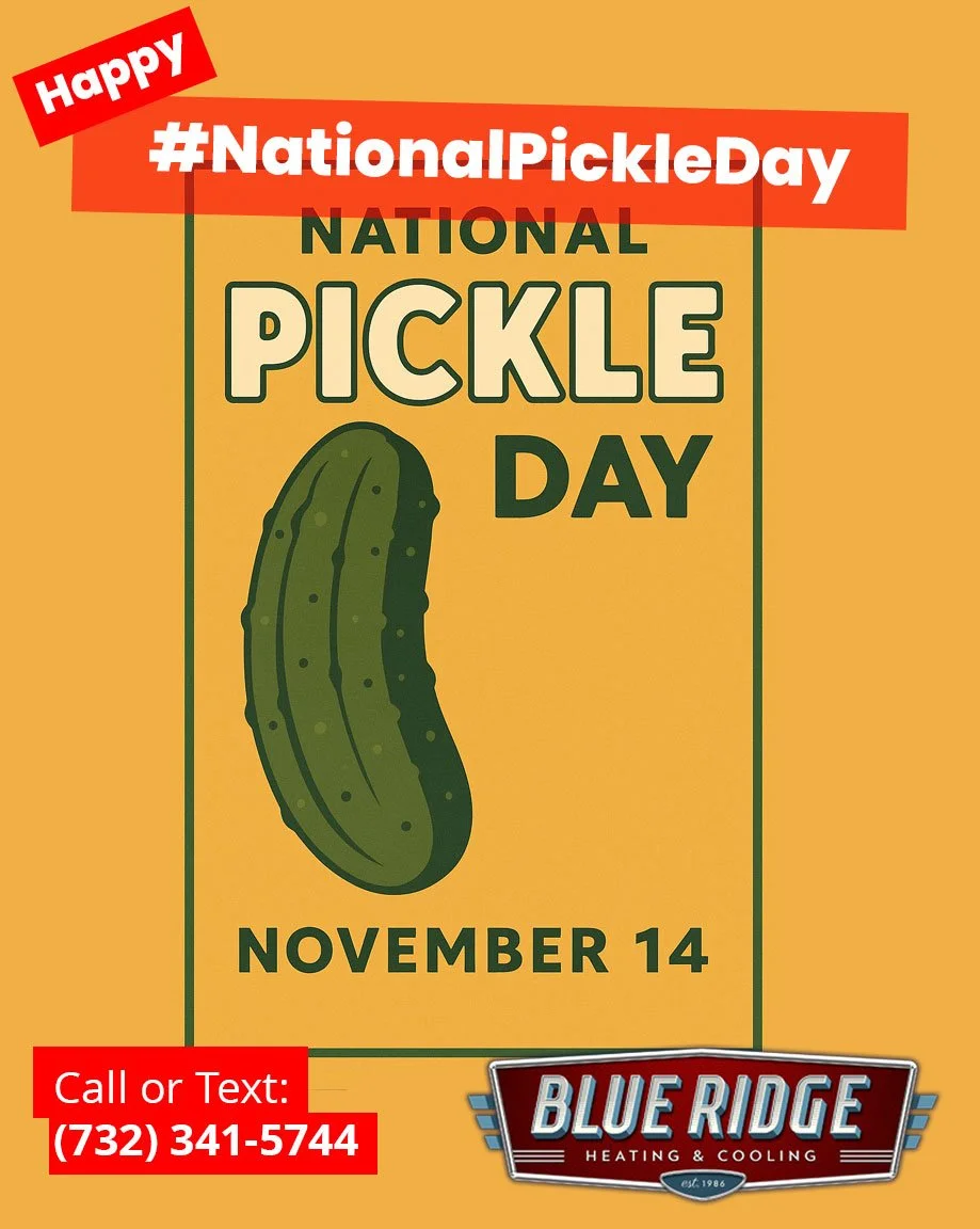 Happy #NationalPickleDay! 🥒 And happy home comfort day too &ndash; fresh air, comfy temps, no brine-inspired chills with Blueridge HVAC.
