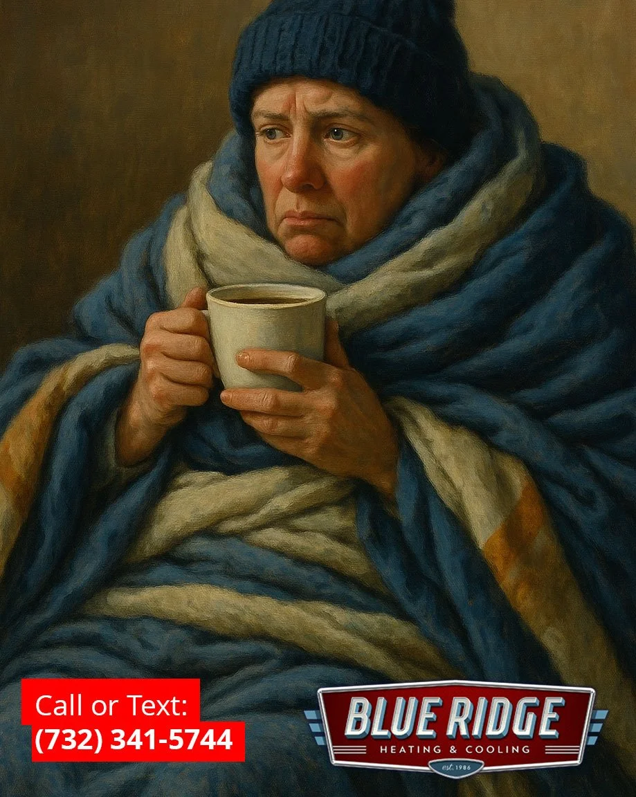 Every NJ homeowner when the first cold day hits: &lsquo;We don&rsquo;t need the heat yet!&rsquo; 🥶
Your furnace: &lsquo;Oh yes, you do.&rsquo; #BlueRidgeCares #HVACSeason