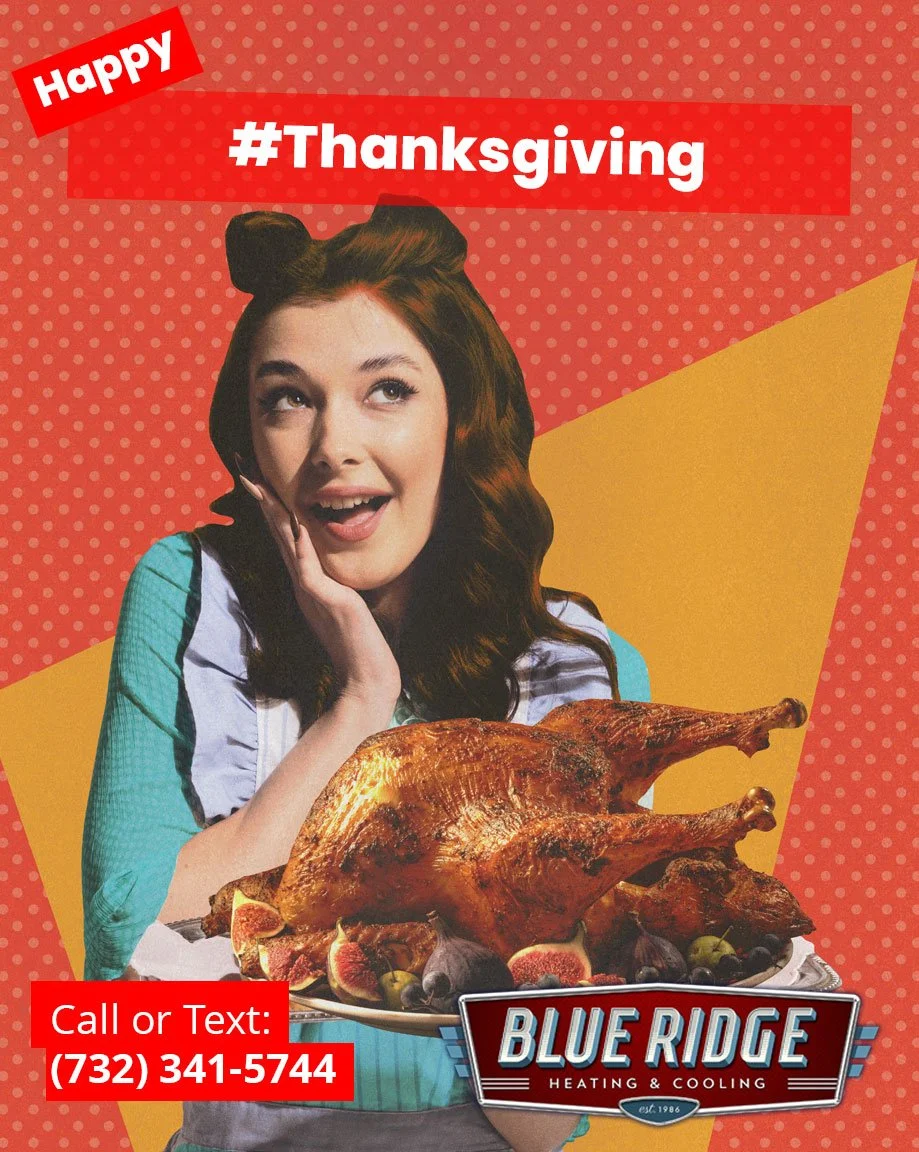 Happy Thanksgiving from our family to yours! 🦃💙 We&rsquo;re thankful for our amazing customers who trust Blueridge HVAC to keep their homes cozy all year long. #Thanksgiving #BlueRidgeCares