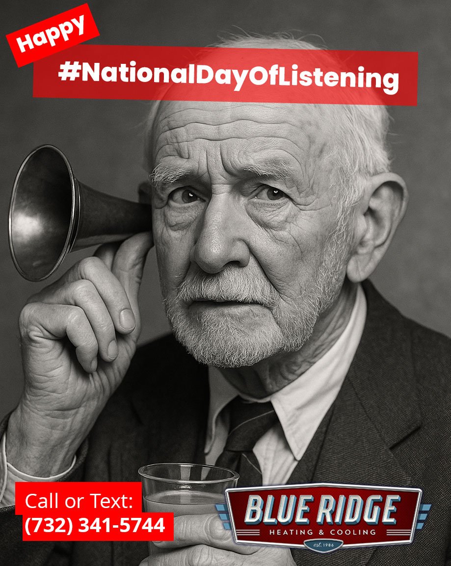 #NationalDayOfListening &ndash; After the holiday rush, take a moment to listen&hellip; to your HVAC. Quiet, smooth, and ready. #BlueRidgeCares