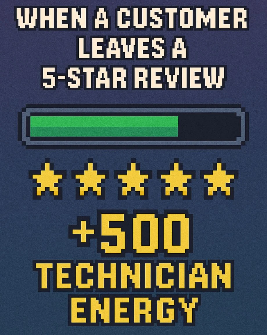 When a customer leaves a 5-star review: +500 Technician Energy
#TechLife #CustomerAppreciation
