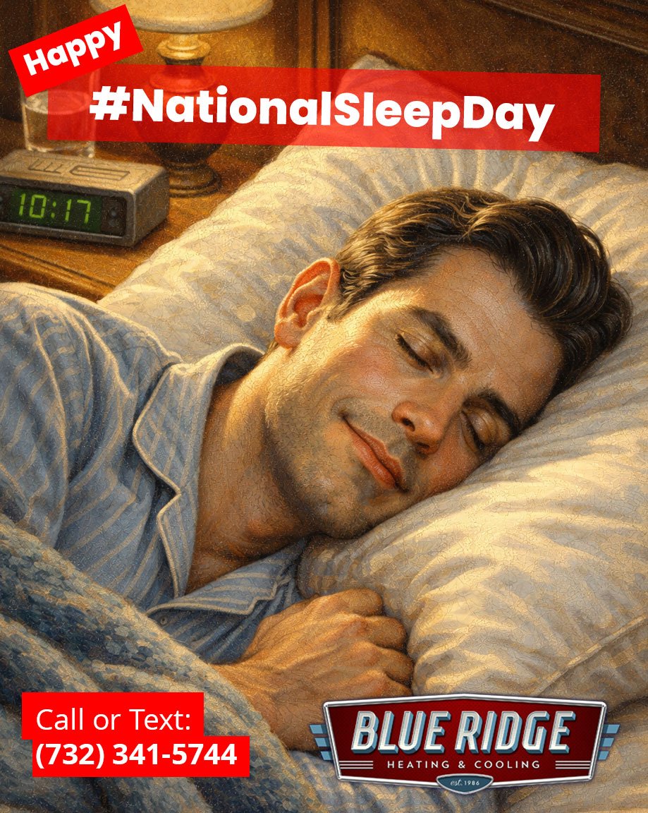 Better sleep starts with better comfort. Proper heating helps your whole family rest easier. 😴
 #NationalSleepDay #HomeComfort #HVACCare #NJHVAC
