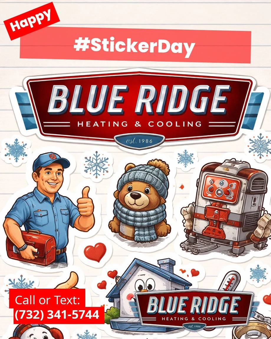 Quick fixes fade. Proper HVAC repairs don&rsquo;t. #StickerDay #BlueRidgeHVAC #HVACPros #NJHVAC