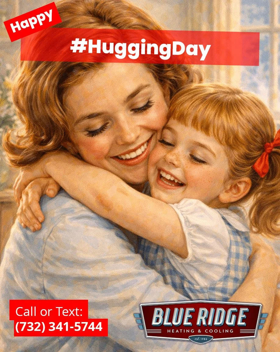 Warm homes bring people together. Hug it out &mdash; we&rsquo;ll handle the heat. 🤗
 #HuggingDay #HomeComfort #BlueRidgeHVAC