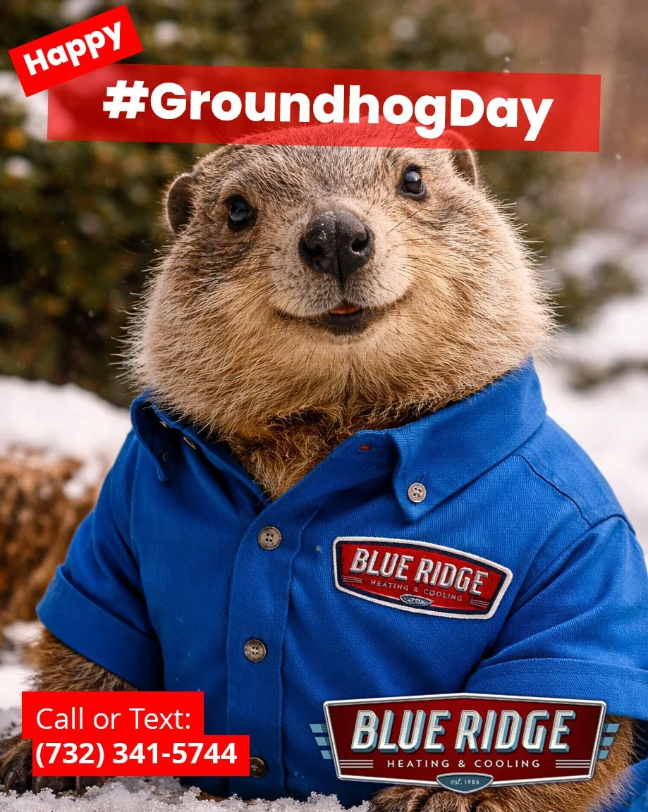 Will spring come early? 🌷 Punxsutawney Phil says&hellip; who knows! Either way, Blue Ridge HVAC has your heating tune-ups covered through winter. #GroundhogDay #NJHVAC