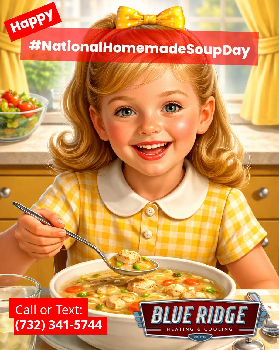 Perfect comfort food for chilly days at home 🥣 &mdash; and perfect timing to check that your furnace&rsquo;s comfort game is strong! #NationalHomemadeSoupDay