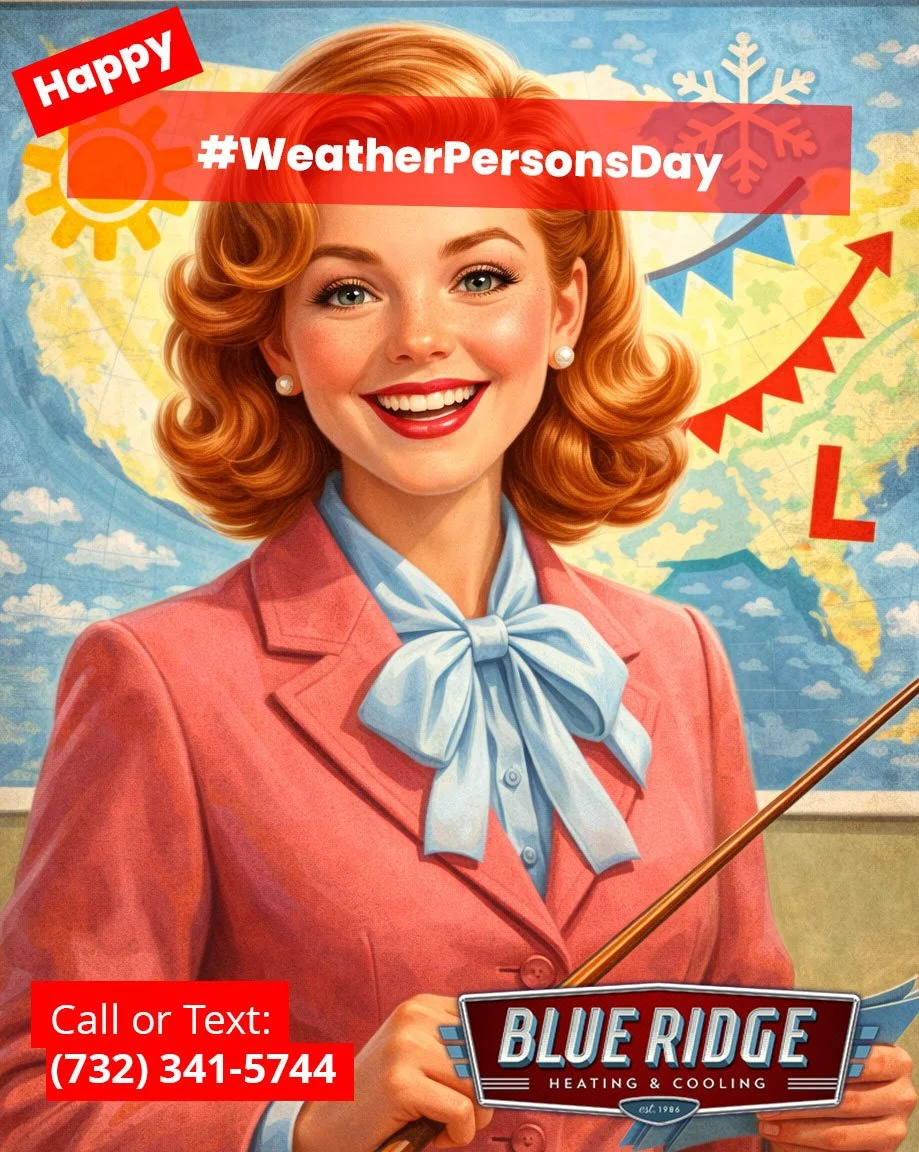 Shoutout to those predicting snow ❄️ and sunshine ☀️! And when the weather swings, trust Blue Ridge HVAC to keep your indoor climate on track. #WeatherPersonsDay