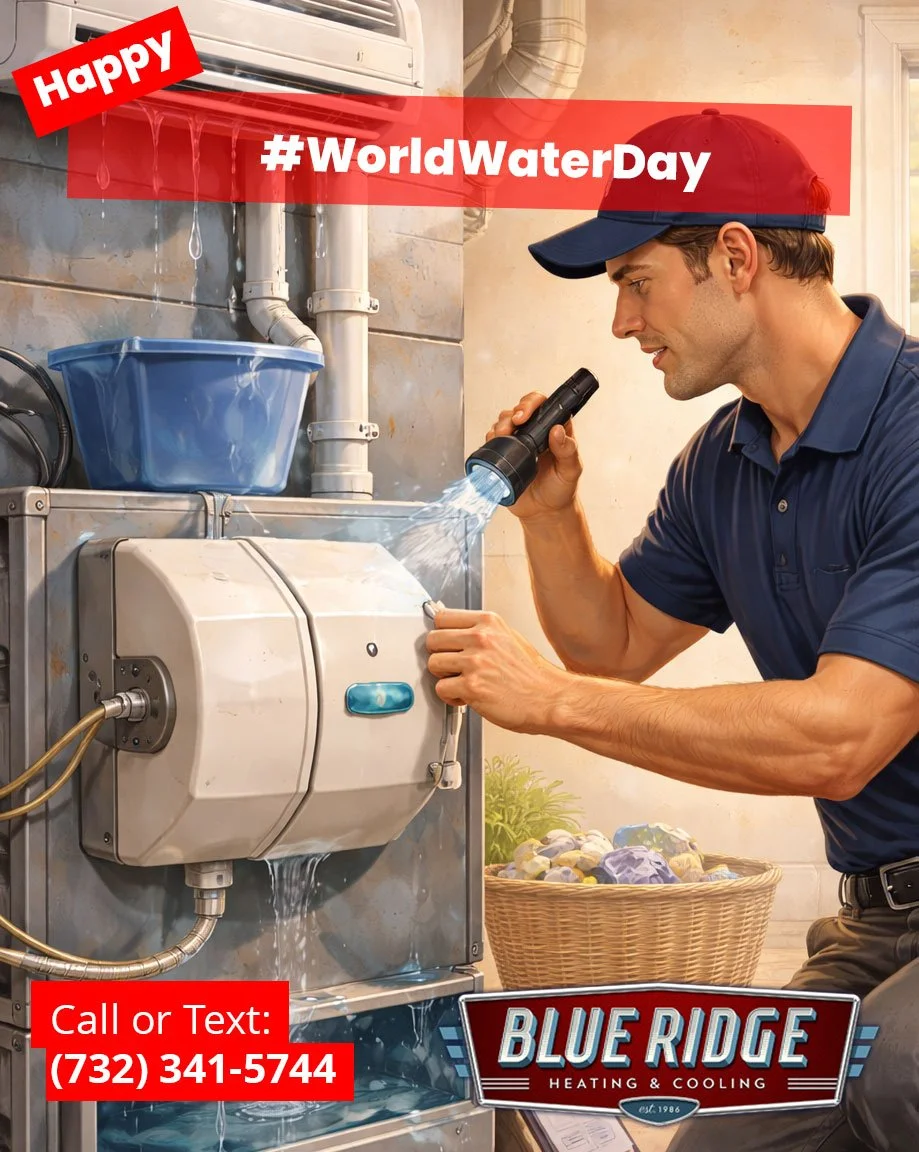 Leaky humidifier? AC condensation issues? Water and HVAC go hand in hand &mdash; make sure yours is working properly. 💧 #WorldWaterDay #HVACTips