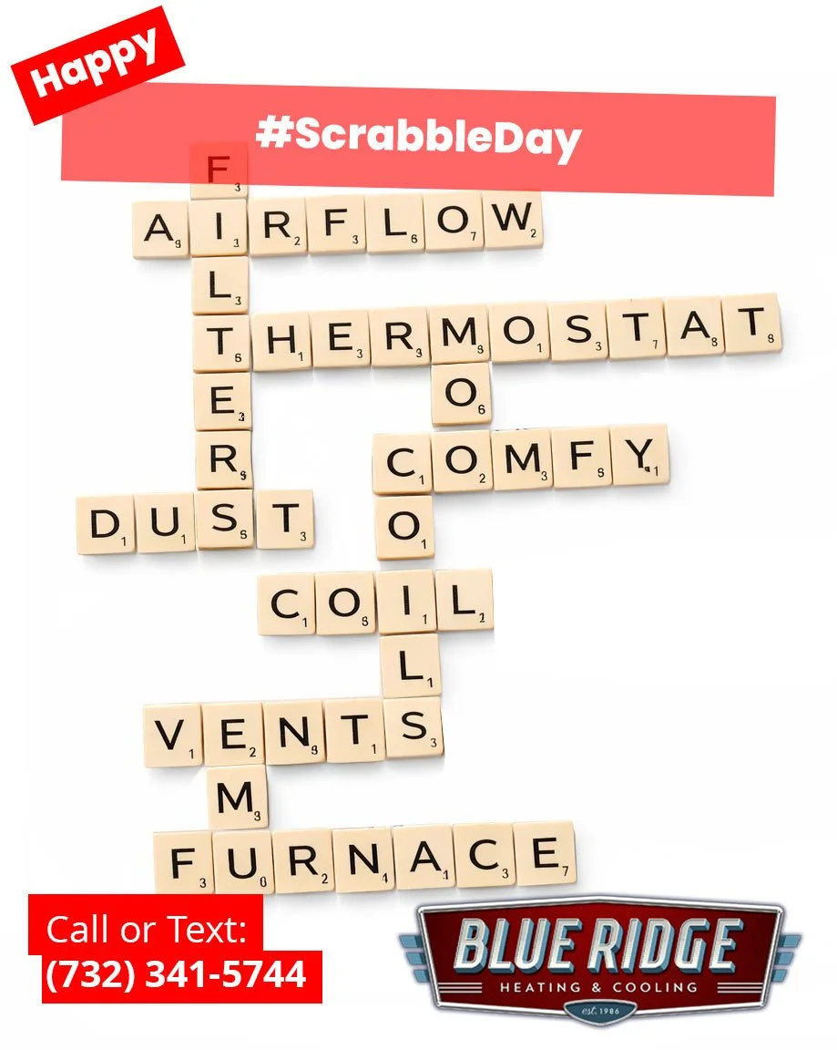 Furnace. Filter. Thermostat. 🔤 We know all the right words&mdash;and how to fix them. #HVACPros #ScrabbleDay
