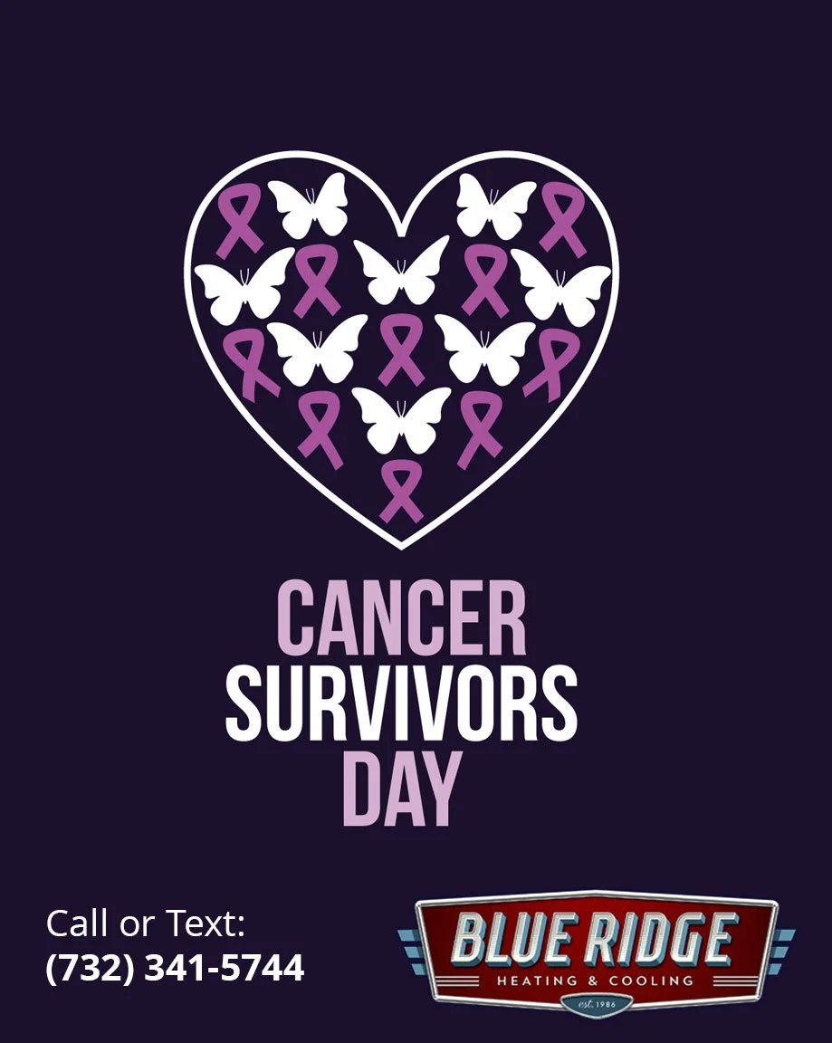It's National Cancer Survivors Day. Celebrating strength, resilience, and hope today 💙#CancerSurvivorsDay #BlueRidgeHVAC