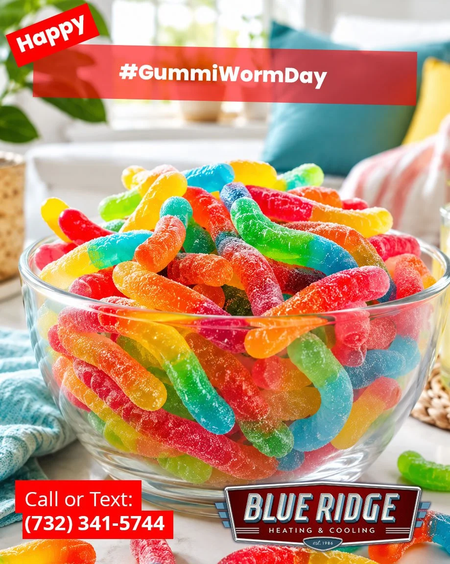 Don&rsquo;t let your home feel sticky this summer. A dependable AC system helps keep things cool, comfortable, and running smoothly&mdash;even on the hottest New Jersey days. #NationalGummiWormDay #BlueRidgeHVAC #NJHVAC #HomeComfort