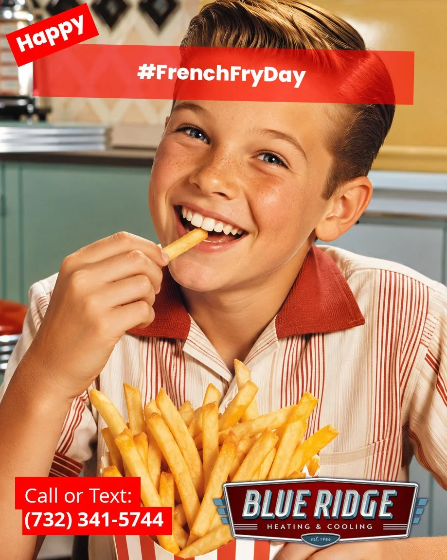 Hot fries belong on your plate&mdash;not in your living room. Keep the heat where it belongs with a reliable AC system! #FrenchFryDay