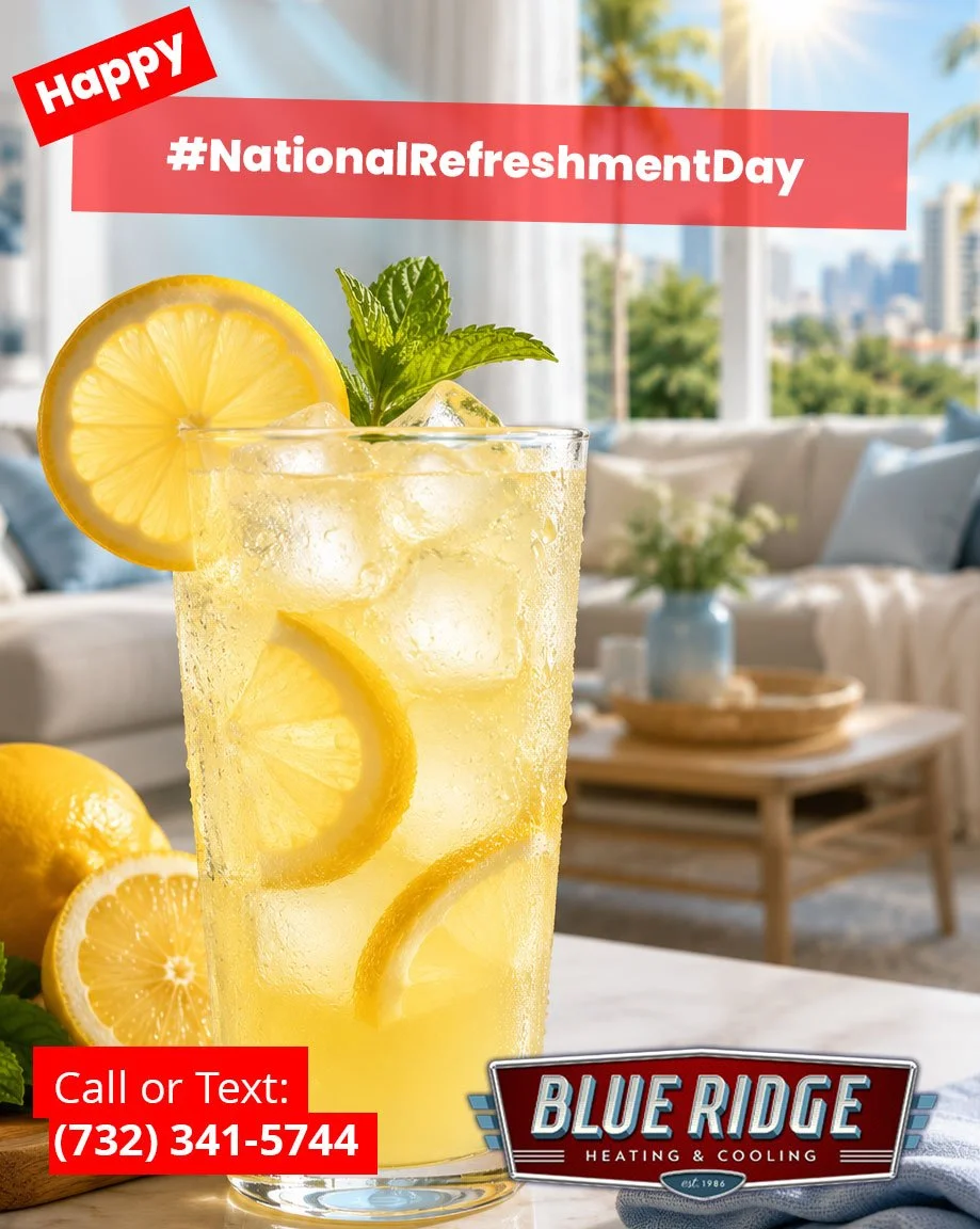 A cold drink is refreshing&mdash;but a cool, comfortable home is even better. Keep your AC running strong through the summer heat with help from Blue Ridge. #NationalRefreshmentDay #BlueRidgeHVAC #NJHVAC #HomeComfort