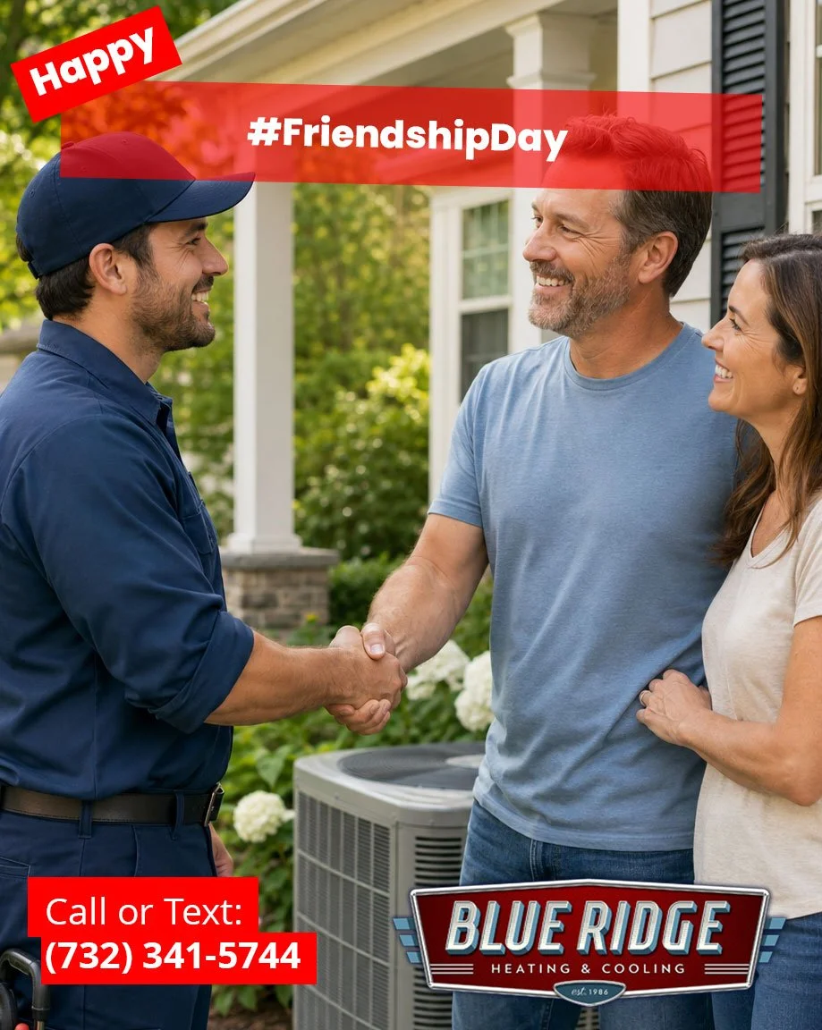 Great customers become great friends. Thank you for trusting Blue Ridge Heating &amp; Cooling to keep your homes comfortable year after year! #FriendshipDay