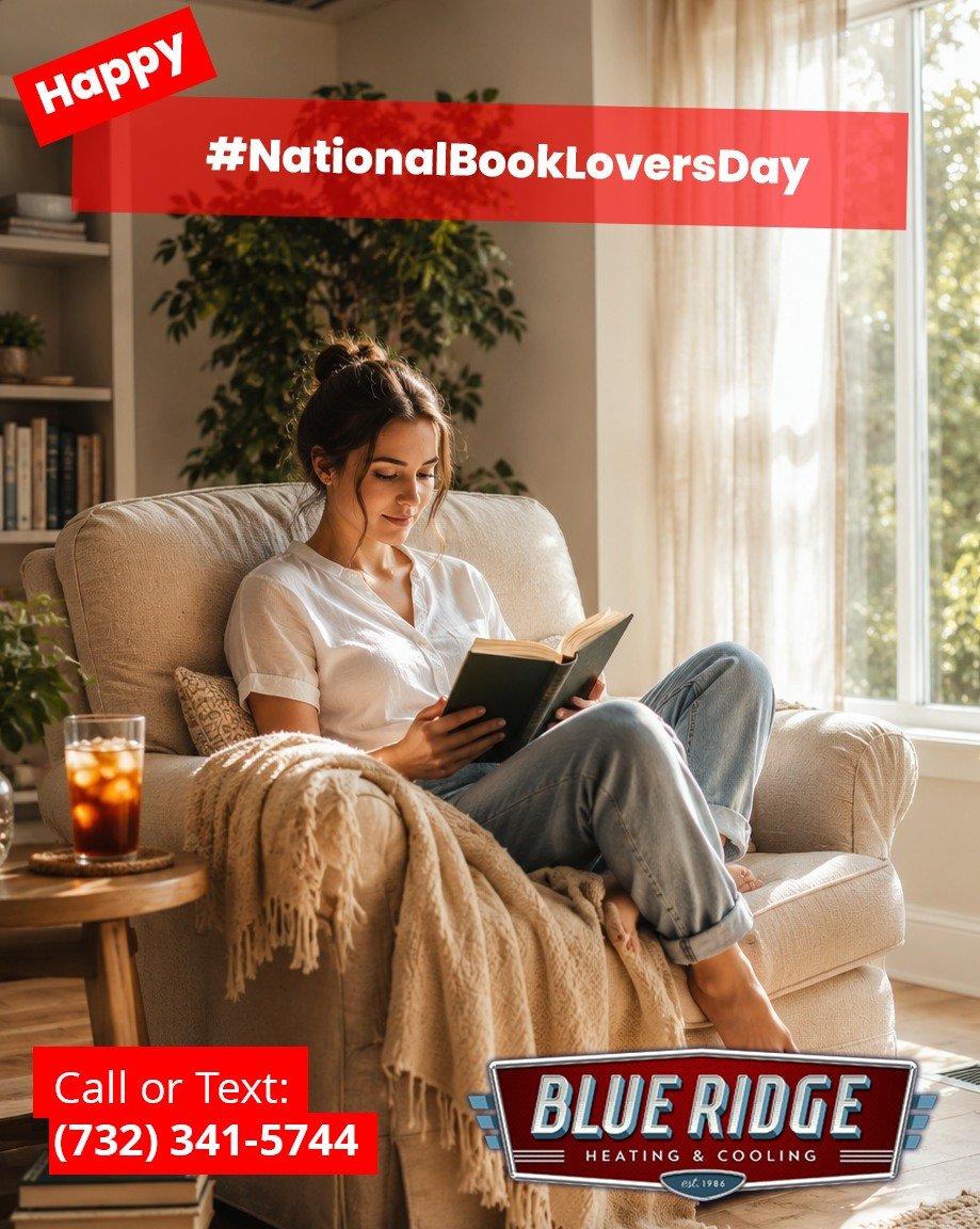 A good book, a comfortable chair and cool indoor air&mdash;the perfect way to spend a summer afternoon. #NationalBookLoversDay #BlueRidgeHVAC #HomeComfort #StayCool