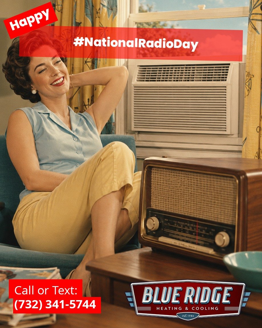 Turn up your favorite station&mdash;not the thermostat. A well-maintained cooling system can help your home stay comfortable through the final weeks of summer. #NationalRadioDay #BlueRidgeHVAC #HVACMaintenance #NJHVAC