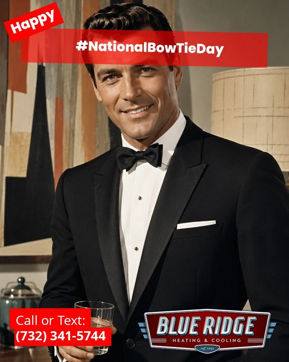 Looking sharp is all about the details. So is keeping your HVAC system running efficiently and reliably. #NationalBowTieDay #BlueRidgeHVAC #HVACPros #NJHVAC