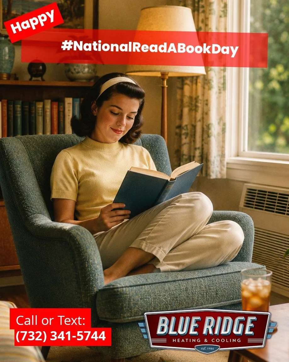 A comfortable chair. A good book. The perfect indoor temperature.
That sounds like a pretty great Sunday to us. 📖
Happy National Read a Book Day!
#NationalReadABookDay #BlueRidgeHVAC #NJHVAC #HomeComfort