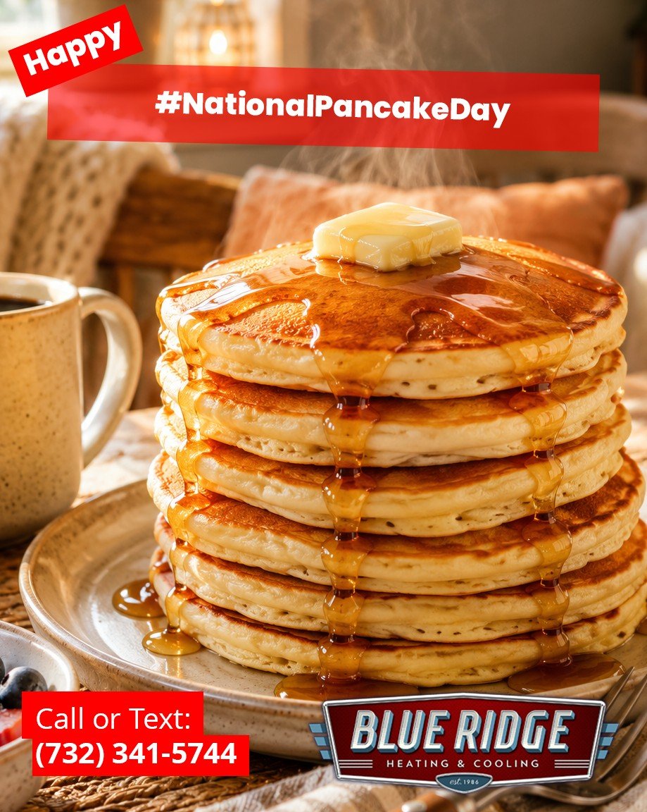 A tall stack. A little butter. Plenty of syrup.
And absolutely no reason to leave the house afterward. 🥞
Happy National Pancake Day!
#NationalPancakeDay #BlueRidgeHVAC #NJHVAC #HomeComfort