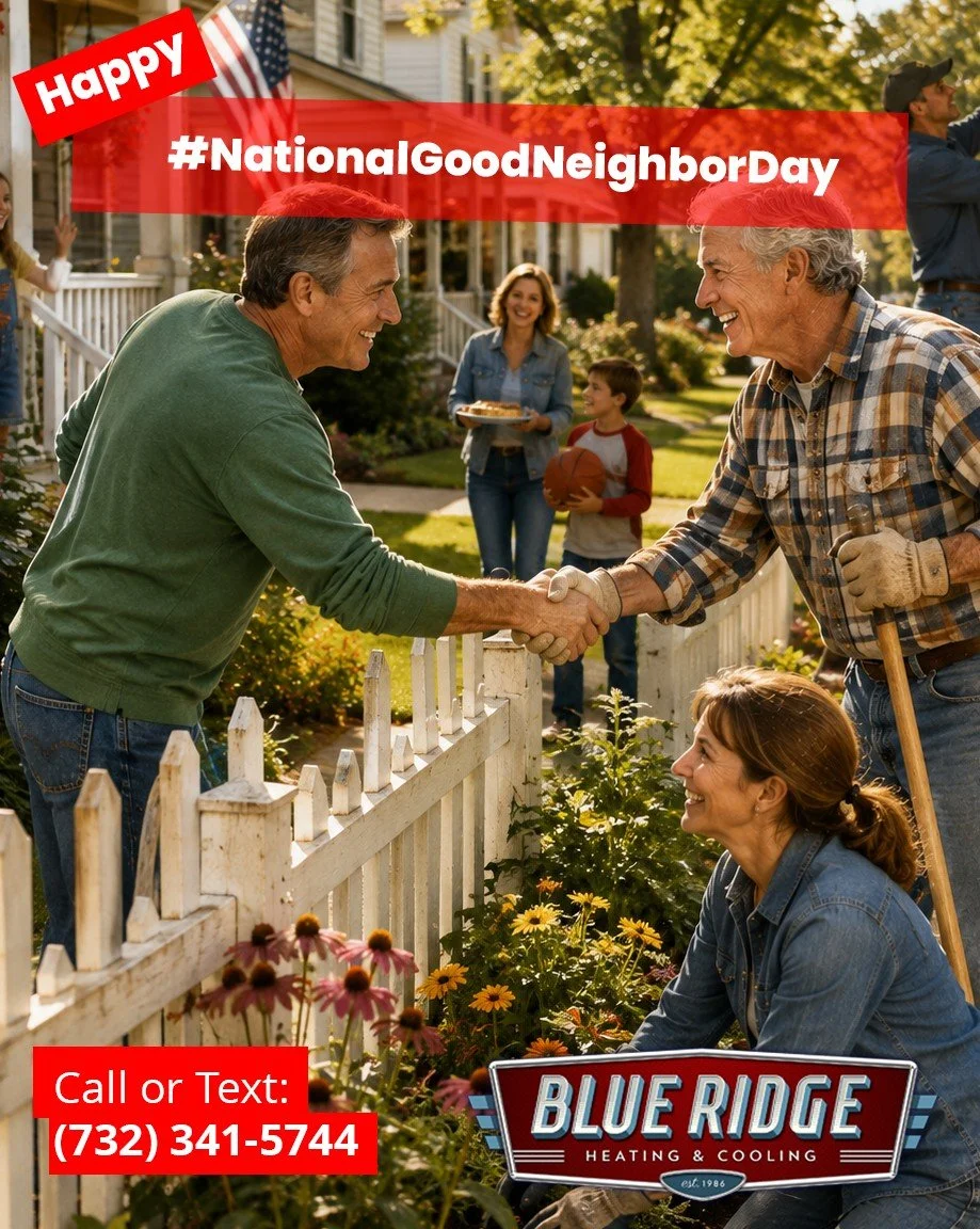 Good neighbors lend a hand, look out for each other, and help make their community a better place to live. Here's to all the great neighbors throughout New Jersey.
Happy National Good Neighbor Day! #NationalGoodNeighborDay #BlueRidgeHVAC #NJHVAC #New