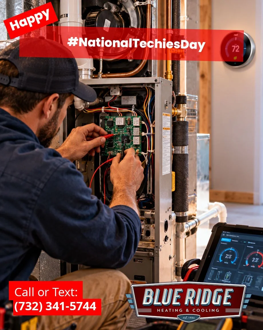 HVAC techs might not sit behind a computer all day, but modern heating and cooling involves plenty of technology. Smart thermostats, control boards, sensors, diagnostics&mdash;we speak fluent HVAC tech.
#NationalTechiesDay #BlueRidgeHVAC #HVACTech