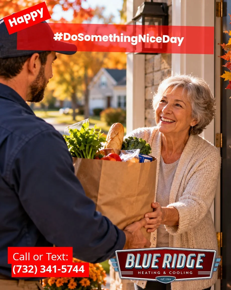 Hold the door. Help a neighbor. Compliment somebody. Make someone&rsquo;s day a little easier. Small things count. Happy National Do Something Nice Day from Blue Ridge Heating &amp; Cooling!
#DoSomethingNiceDay #BlueRidgeHVAC #NewJersey