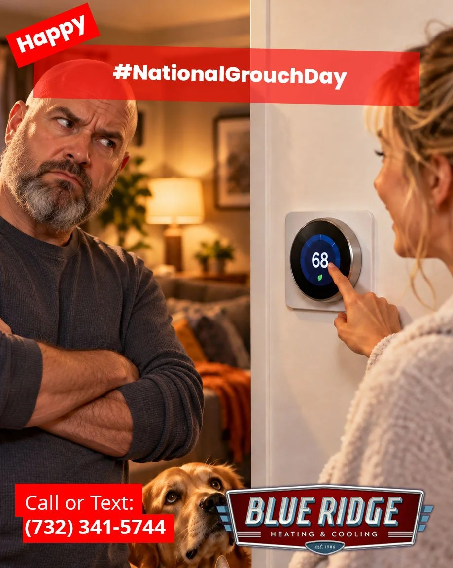 If someone in the house keeps touching the thermostat after you JUST set it&hellip;Today is your day. Happy National Grouch Day!
#NationalGrouchDay #BlueRidgeHVAC #HVACHumor