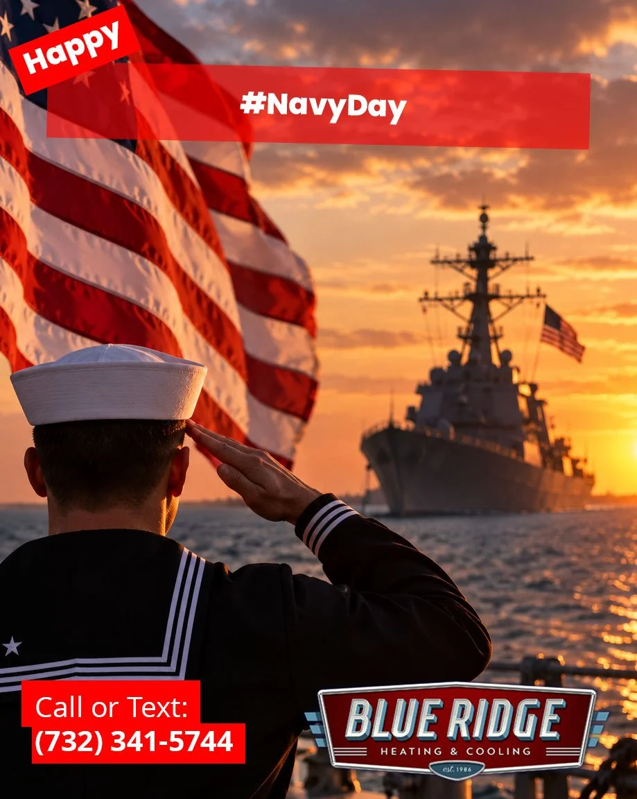 Today we recognize the men and women&mdash;past and present&mdash;who have served in the United States Navy. Thank you for your service.
#NavyDay #USNavy #BlueRidgeHVAC